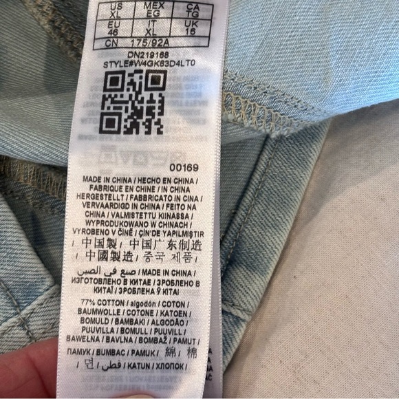 NWT GUESS Aida Sleeveless V-Neck Seamed Denim Dress,High Surf,XL,Cowgirl Western - Picture 11 of 16